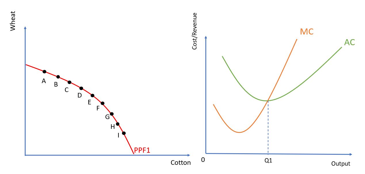 Productive Efficiency Illustration