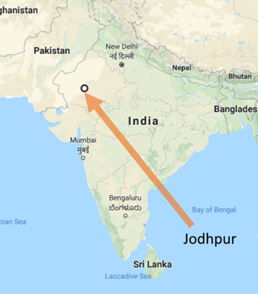 Location of Jodhpur in India